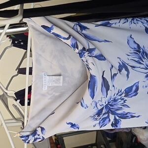 Rosanna Dress, floor length, blue and white